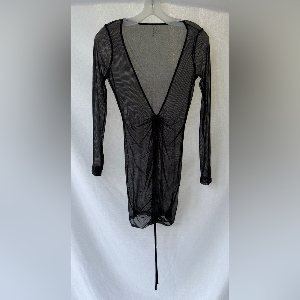 FOREVER 21 Sheer Mini Dress Coverup Medium